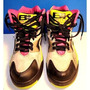 BK British Knights Dymacel High Tops Shoes Black Grey Lime Green Cobalt Size 9